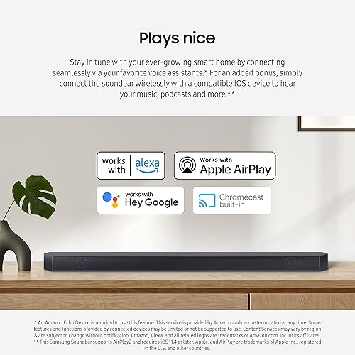 Miniatura 7 de SAMSUNG Barra de sonido HW-Q700C de 3.1.2 canales con audio Dolby inalámbrico, Q-Symphony, SpaceFit Sound Pro, sonido adaptativo, modo de juego Pro,