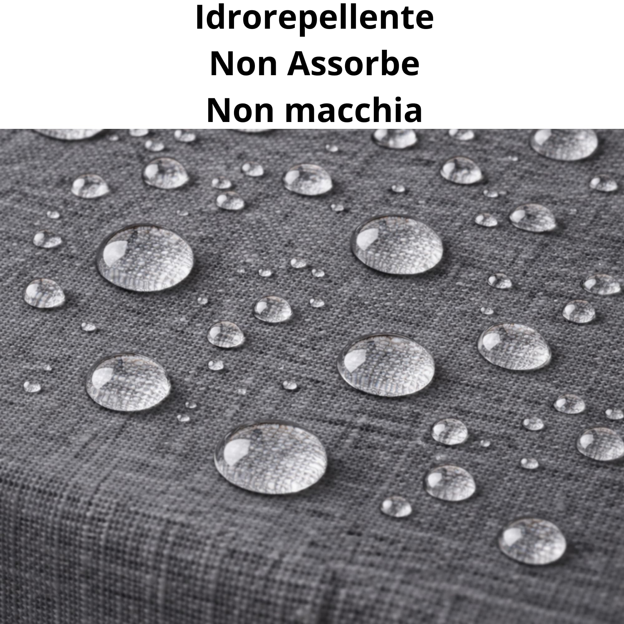 Nappe effet lin, pratique et élégante grâce à son pouvoir anti-taches et hydrofuge, il suffit de passer un chiffon humide - Lavable en machine - 100 % polyester (pierre, 140 x 360 cm)