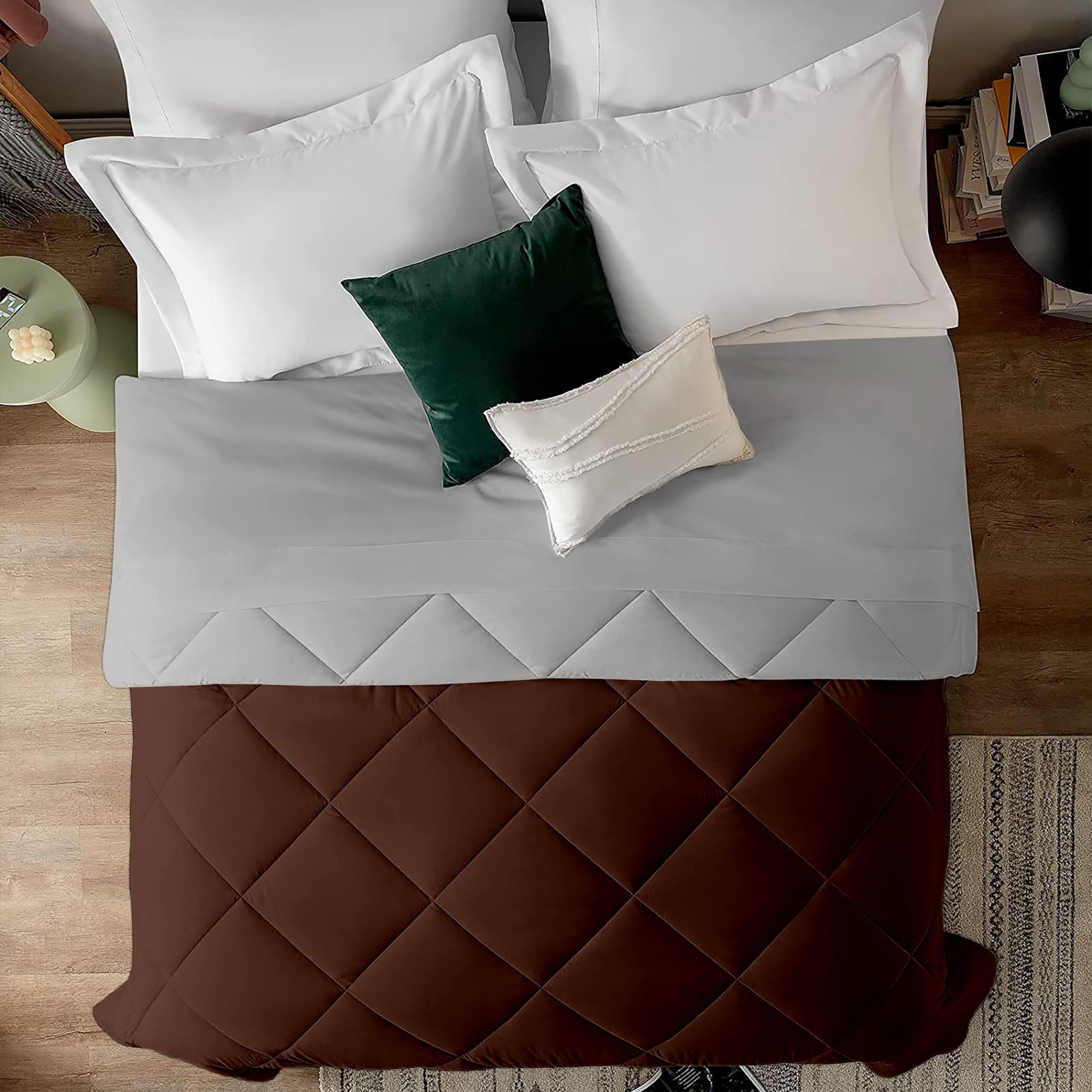 EDMUND - All Season Comforter Reversible AC Blanket Lightweight Quilt Duvet for Single Bed Comforter (60" x 90") Inches - AC Duvet 150 GSM Comforter | Chocolate&Silver (B0D7VW7K5X) Amazon Price History, Amazon Price Tracker