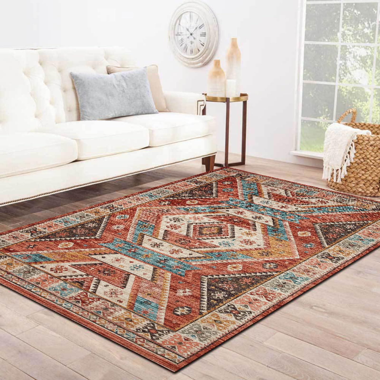 Tappeto Moderno Ampio Soggiorno 150 X 180 CMusanza popolare Grande, Antiscivolo, Lavabile, Cameretta dei Bambini, Soggiorno 150x180cm