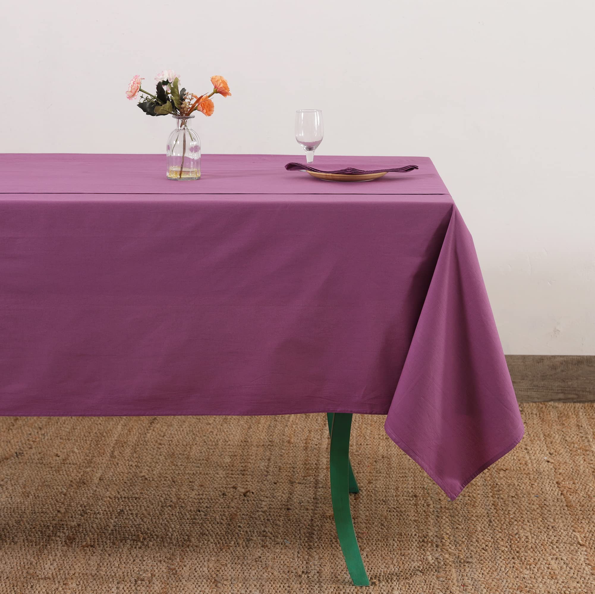 Ravaiyaa - Attitude is everything Cotton Plain Dining Table Cloth (8 Seater Table Cloth with Napkin, Purple) (B09WCZ1F81) Amazon Price History, Amazon Price Tracker