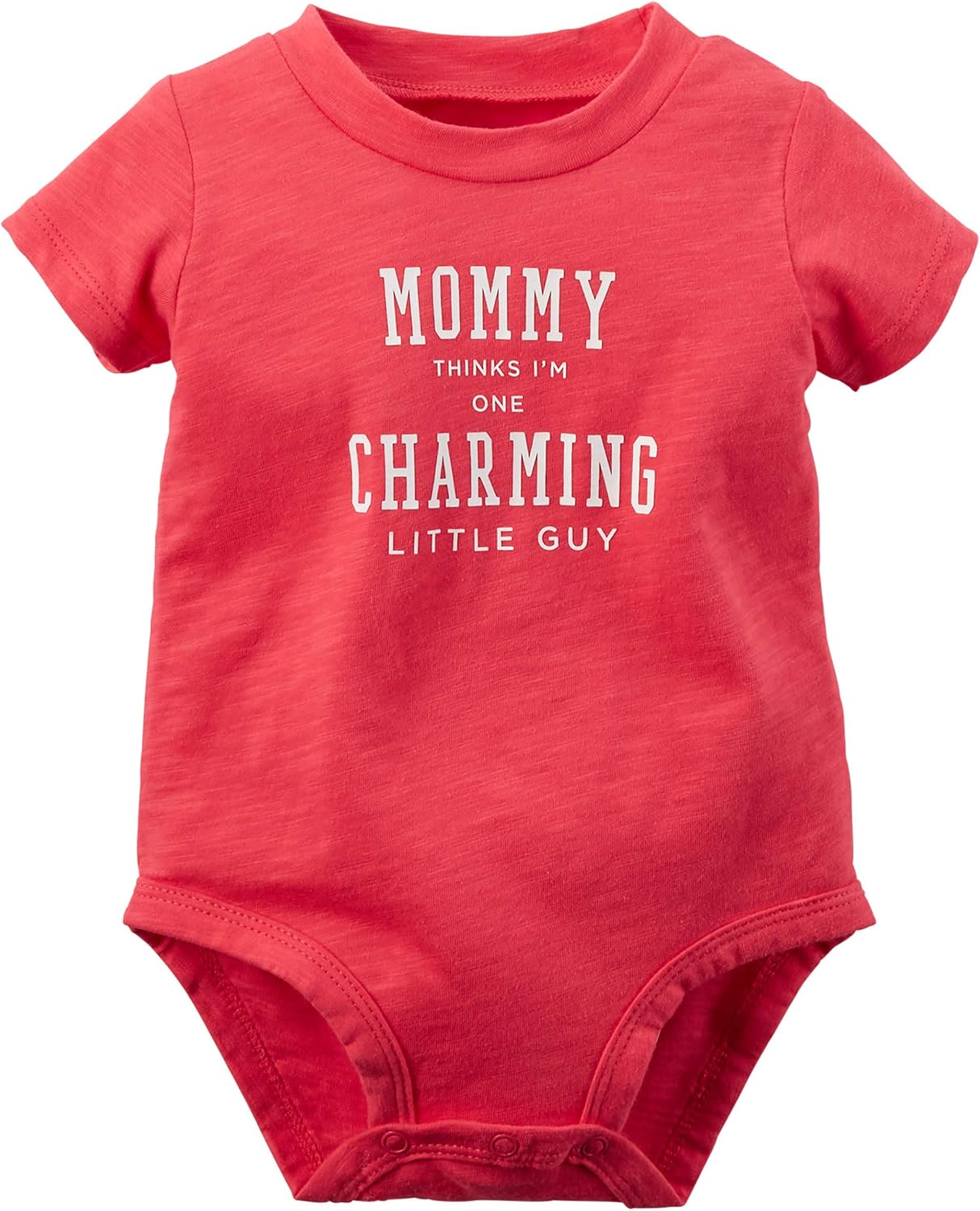Carter's Baby Boys' Charming Little Guy Bodysuit, Red, Newborn