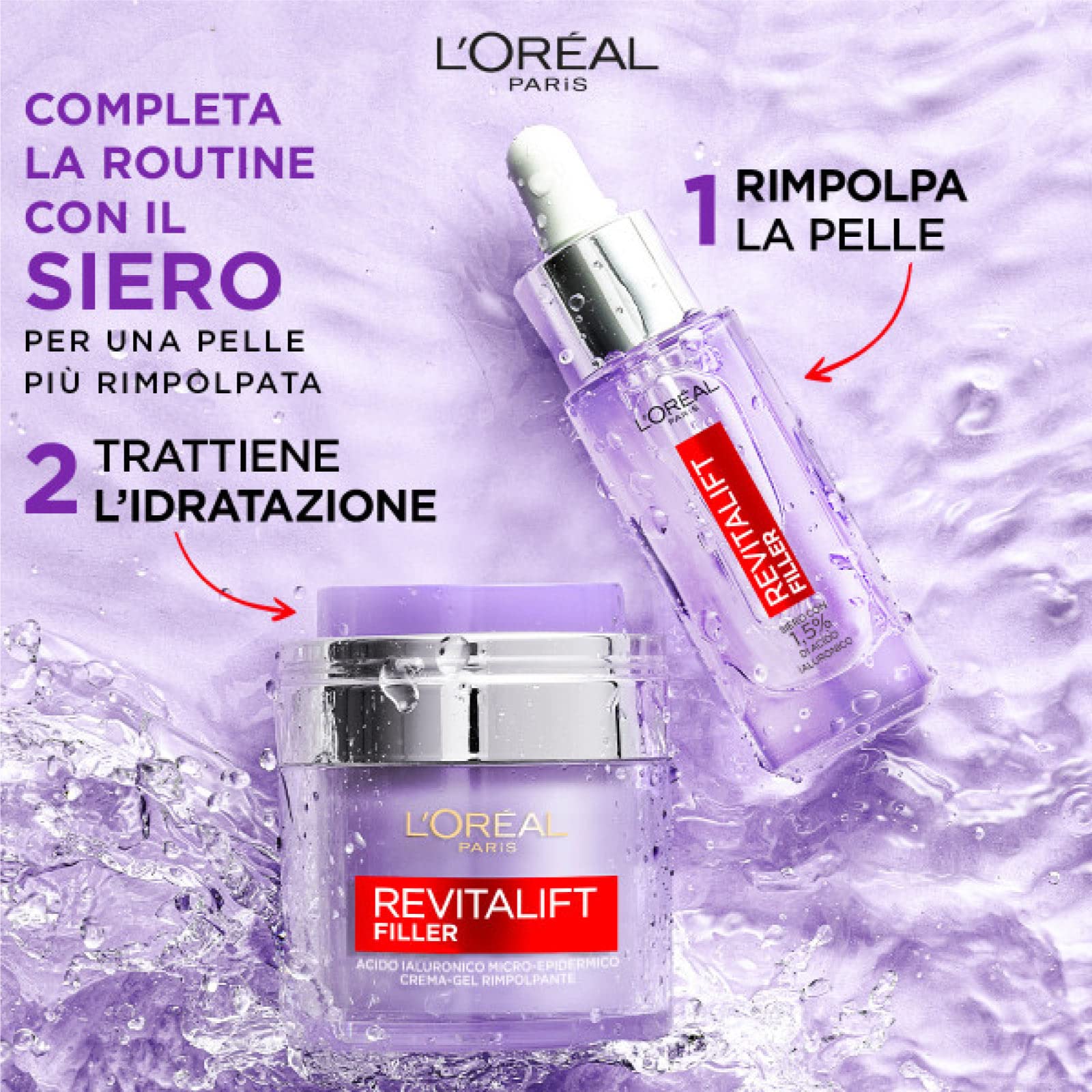 L'Oréal Paris Revitalift Filler Nourishing and Hydrating Facial Plumping Gel Cream with Hyaluronic Acid for All Skin Types - Image 4