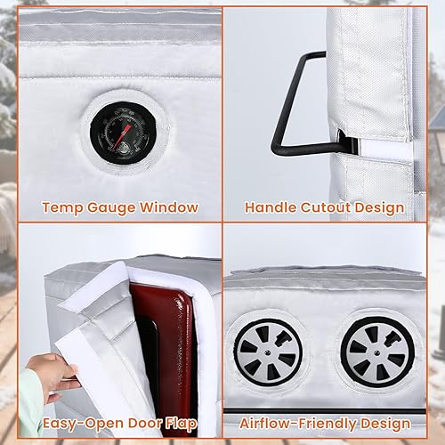 Miniatura 5 de Hisencn Manta aislante para parrilla Pit Boss PBV3G1 para ahumador vertical, retención de calor, cubierta para ahumador de barbacoa Pit Boss serie 3