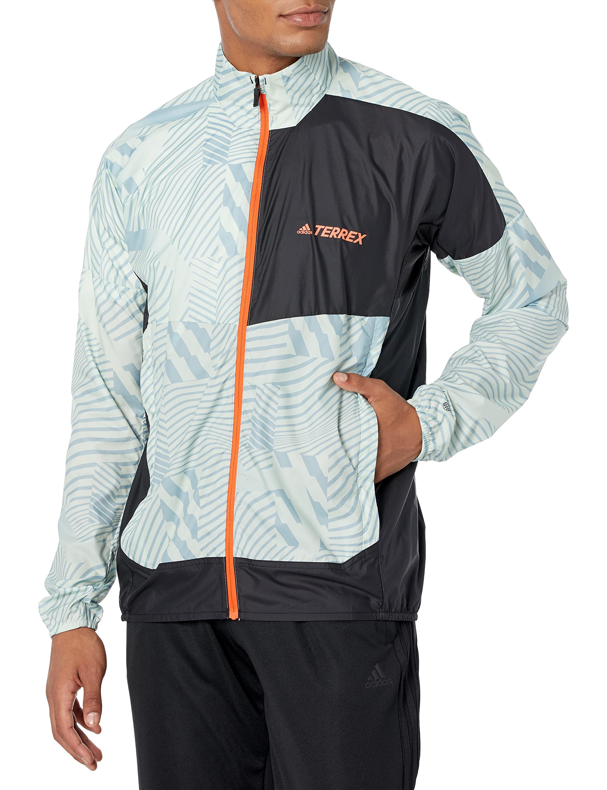 adidas outdoor Men's Terrex Trail Running Wind Jacket Printed