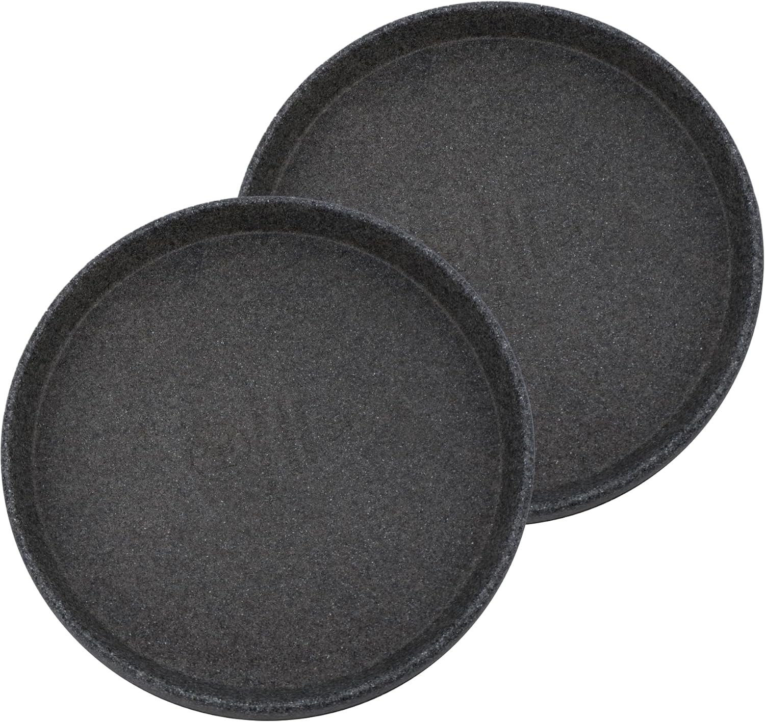 The HC Companies Terrazzo Flower Pot Saucers - Heavy-Duty Plastic Plant Saucer for Outdoors & Indoors - Plant Pot Trays for Water Drainage - Durable Round Plant Tray (13” Black Granite, Pack of 2) 13" (Pack of 2) Black Granite