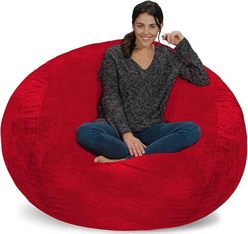 Miniatura 8 de Chill Sack Bean Bag Chair: Giant 5' Memory Foam Furniture Bean Bag - Sofá grande con cubierta de microfibra suave - Gris Micro Suede - Gris,Micro