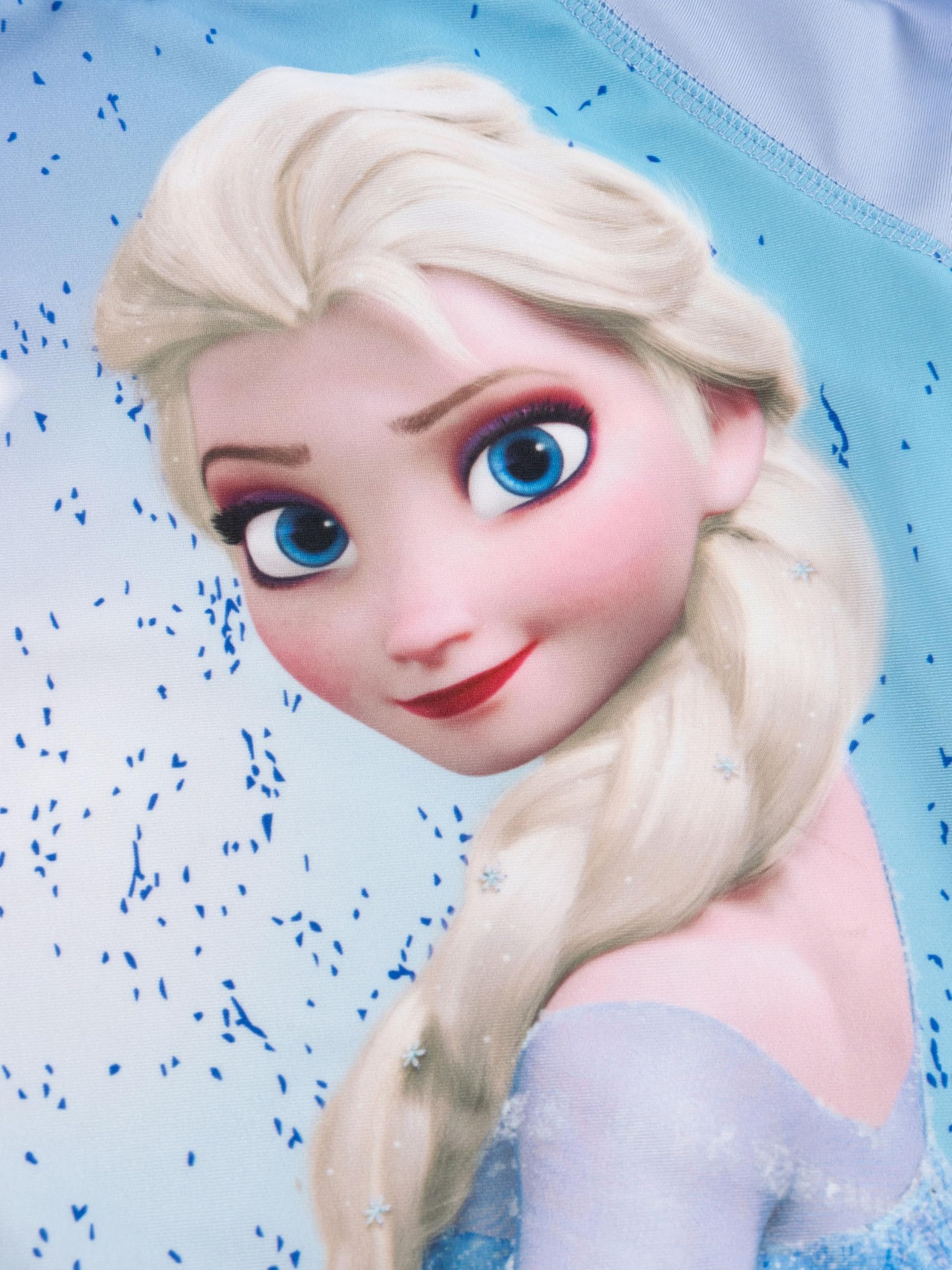United Labels Disney Królowa Lodu kostium kąpielowy dwuczęściowy, ochrona UV 50, dla dziewcząt, ELSA, niebieski, moda kąpielowa dla dzieci z koszulką i kąpielówkami, strój kąpielowy