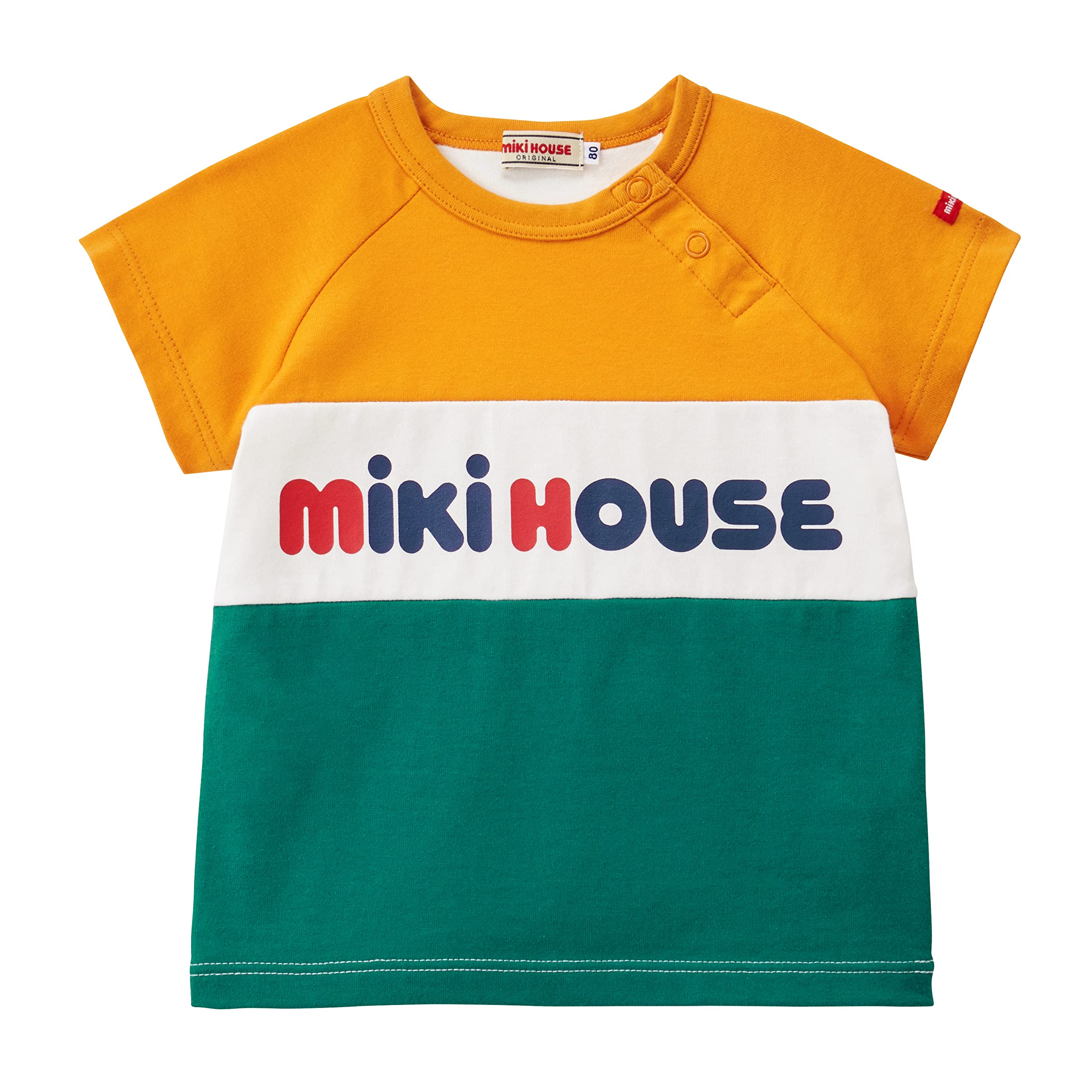 Amazon | 【 ミキハウス 】 Tシャツ 半袖 ロゴ 日本製 男の子 女の子  