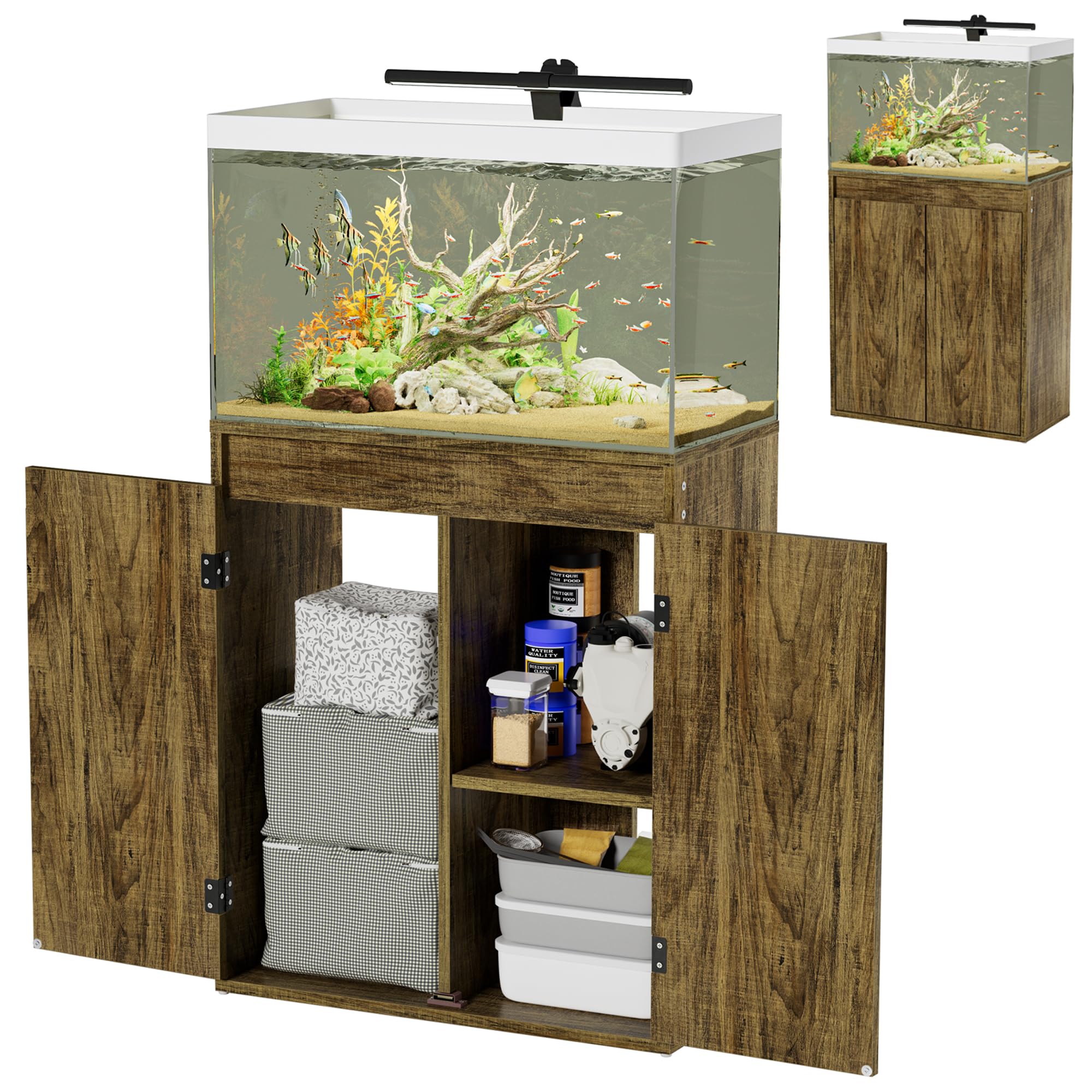 Amazon.co.jp: DEWEL 水槽台 60cm キャビネット 総耐荷重150kg 水槽 台
