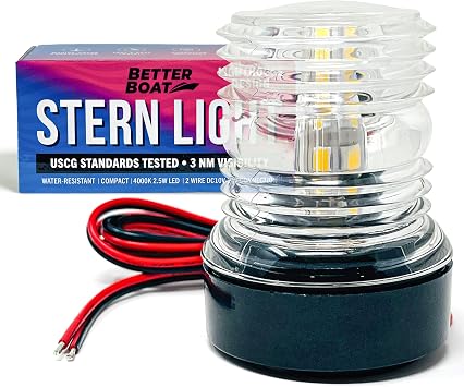 Boat Anchor Light, 2.75" LED Stern Light, Tested to USCG Standards