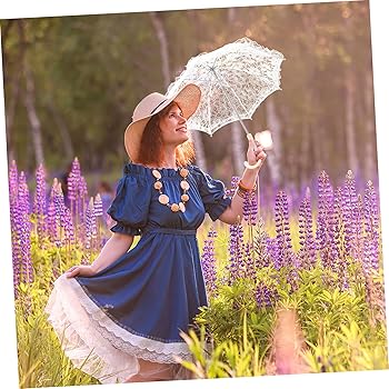 Amazon.co.jp: Zerodeko 白 レース 日傘 傘、 写真撮影 情景