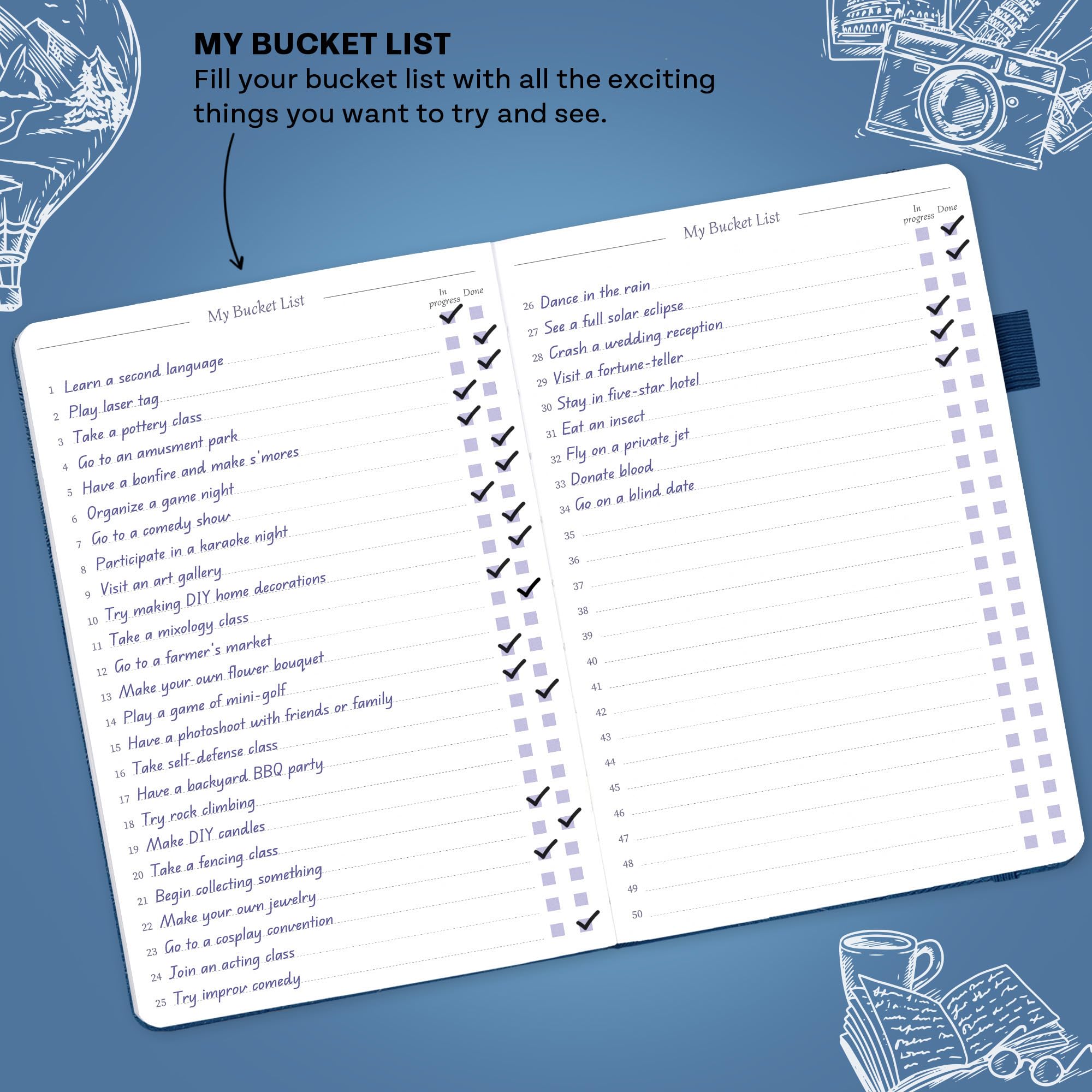Legend Bucket List Journal, The Ultimate Notebook to Plan Adventures, Travels, Goals & Experiences - Image 4
