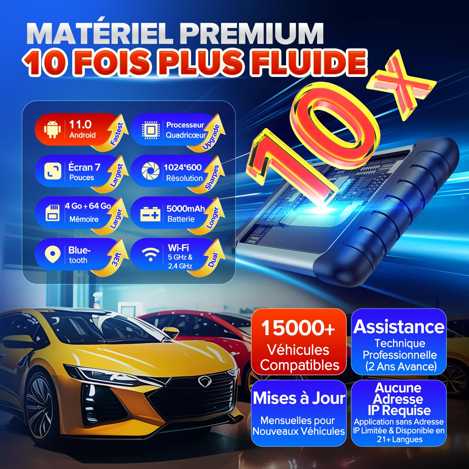 Autel MaxiCOM MK808BT Pro Valise Diagnostic Auto, 2026 3K+ Bidirectionnel