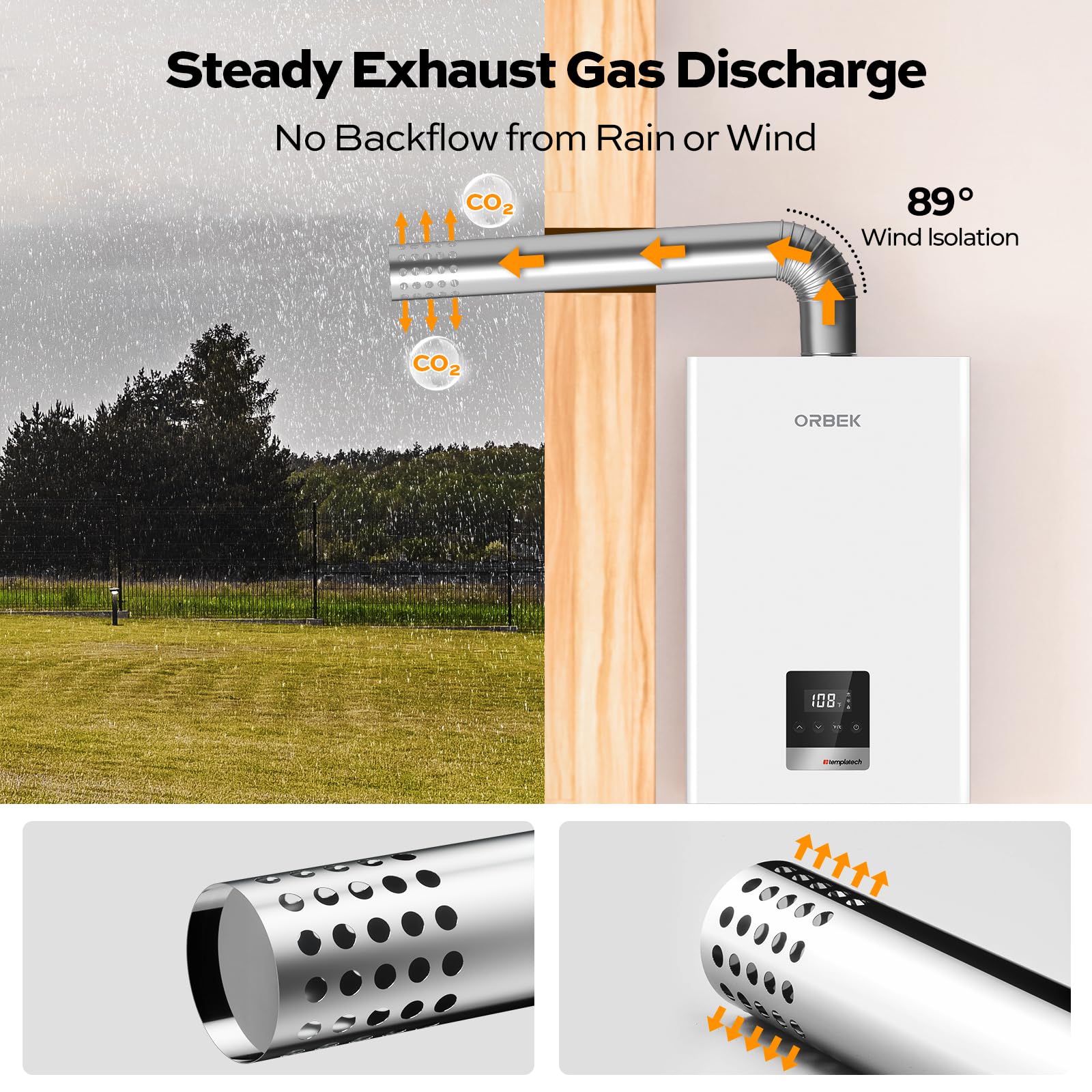 Category III Stainless Steel Heater Vent Pipe Kits UL1738 Certified