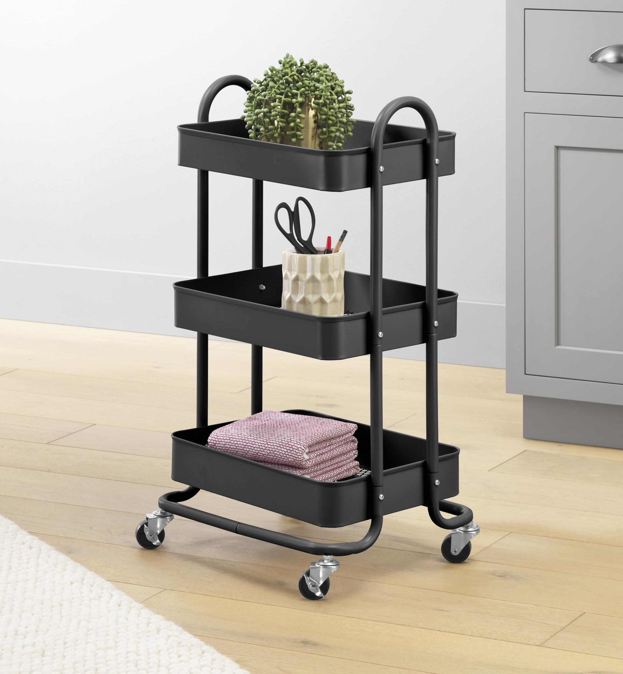 Amazon.com: Whitmor 3-Tie Metal Cart, Black : Everything Else