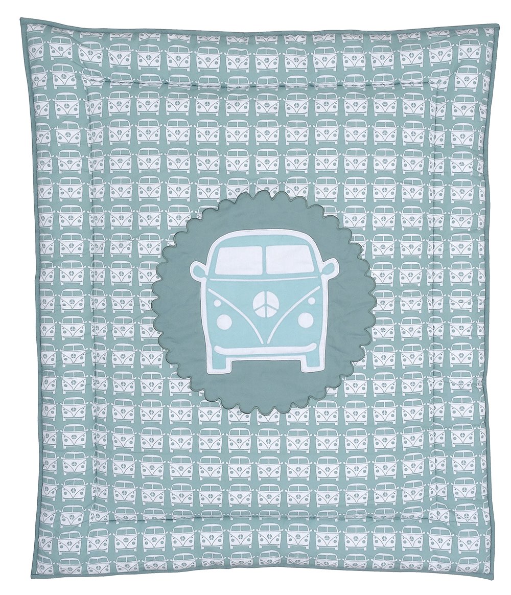 Taftan Little Van Playpen Mat (Grey/Blue)