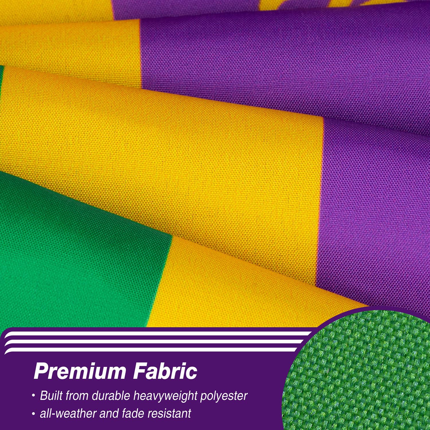 Mardi Gras Flagge – Buntes Karnevals-Banner 90x150 Cm, Wetterfest & Lebendig, Für Party & Deko