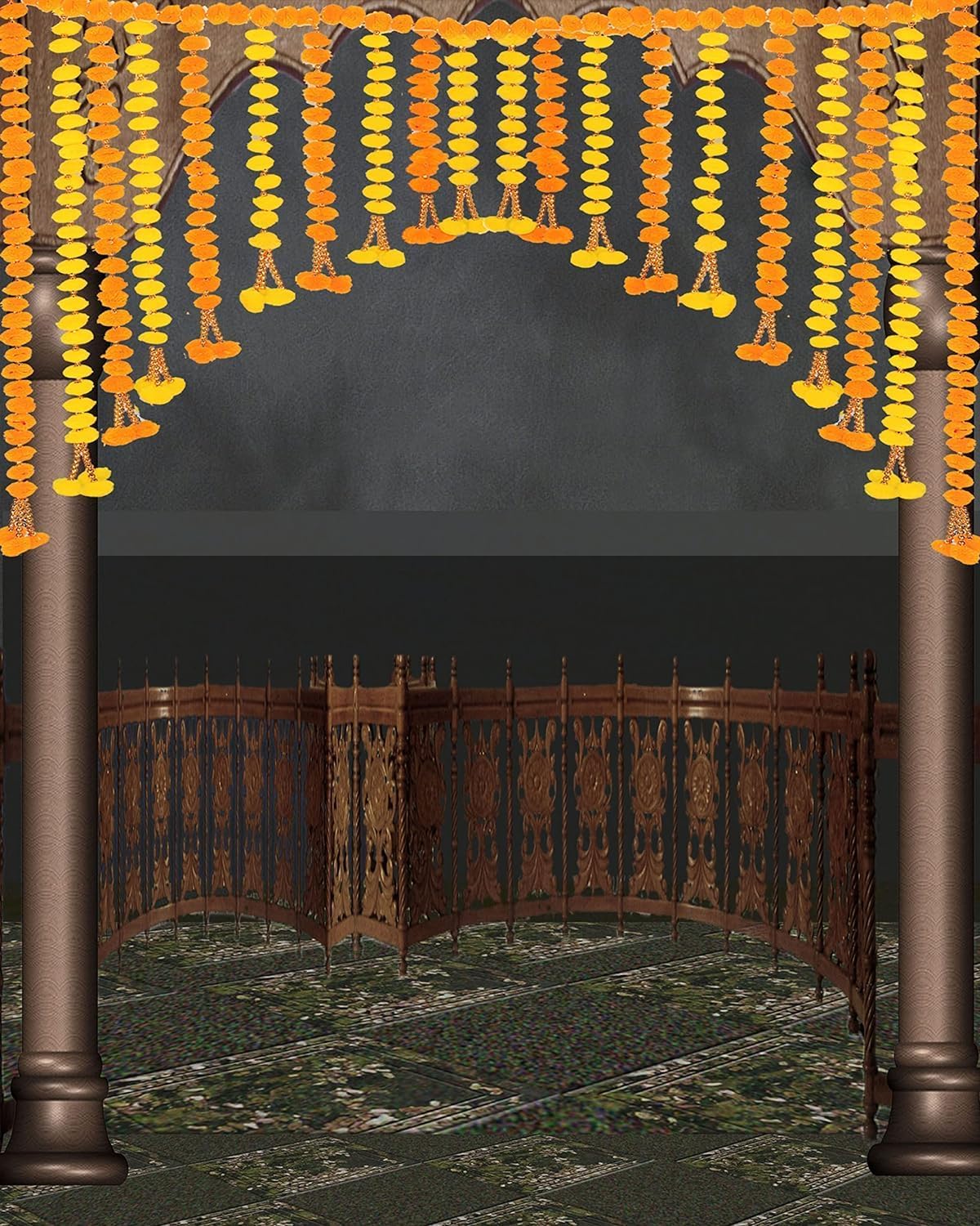 oran for Main Door Latest Home Decoration Item Wedding Mehndi Haldi Navratri Garba Ganesh Chaturthi Janamashtmi Latkan Pom Poms Wall Hanging for Diwali | Pooja Room Decoration Items for Festivals