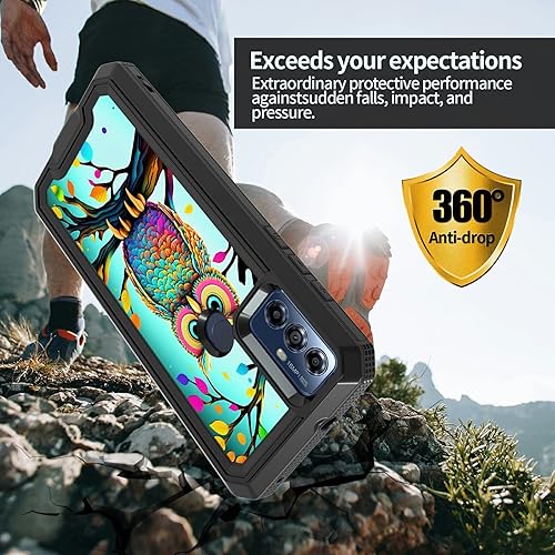Miniatura 10 de Funda para Moto G Play 2023, funda para teléfono Moto G Pure, para Moto G Power 2022 con patrón de mariposa rosa púrpura para mujeres y hombres,
