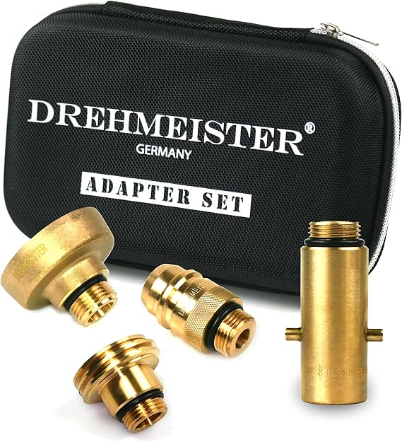 Drehmeister LPG Adapter Set W21.8 Tank Adapterwith Case All Europa