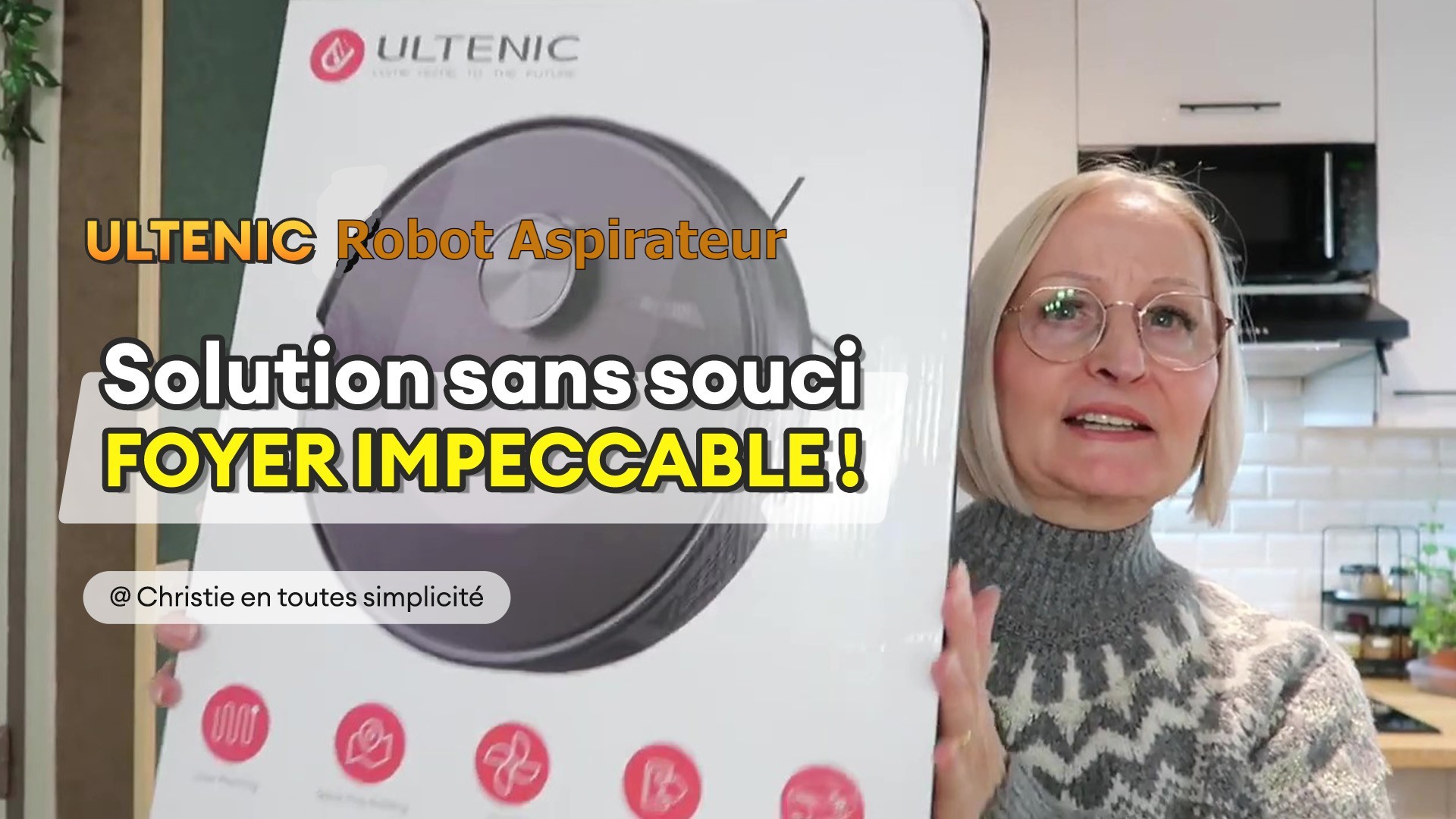 Ultenic Aspirateur Robot, Robot Aspirateur Laveur, 6000Pa