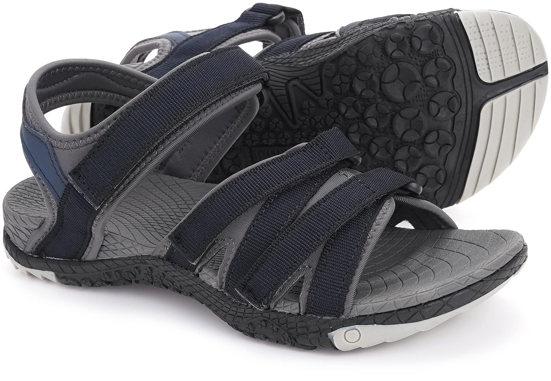 WHITIN Women’s Hiking Sandals with Arch Support Adjustable Hook and Loop Straps Durable