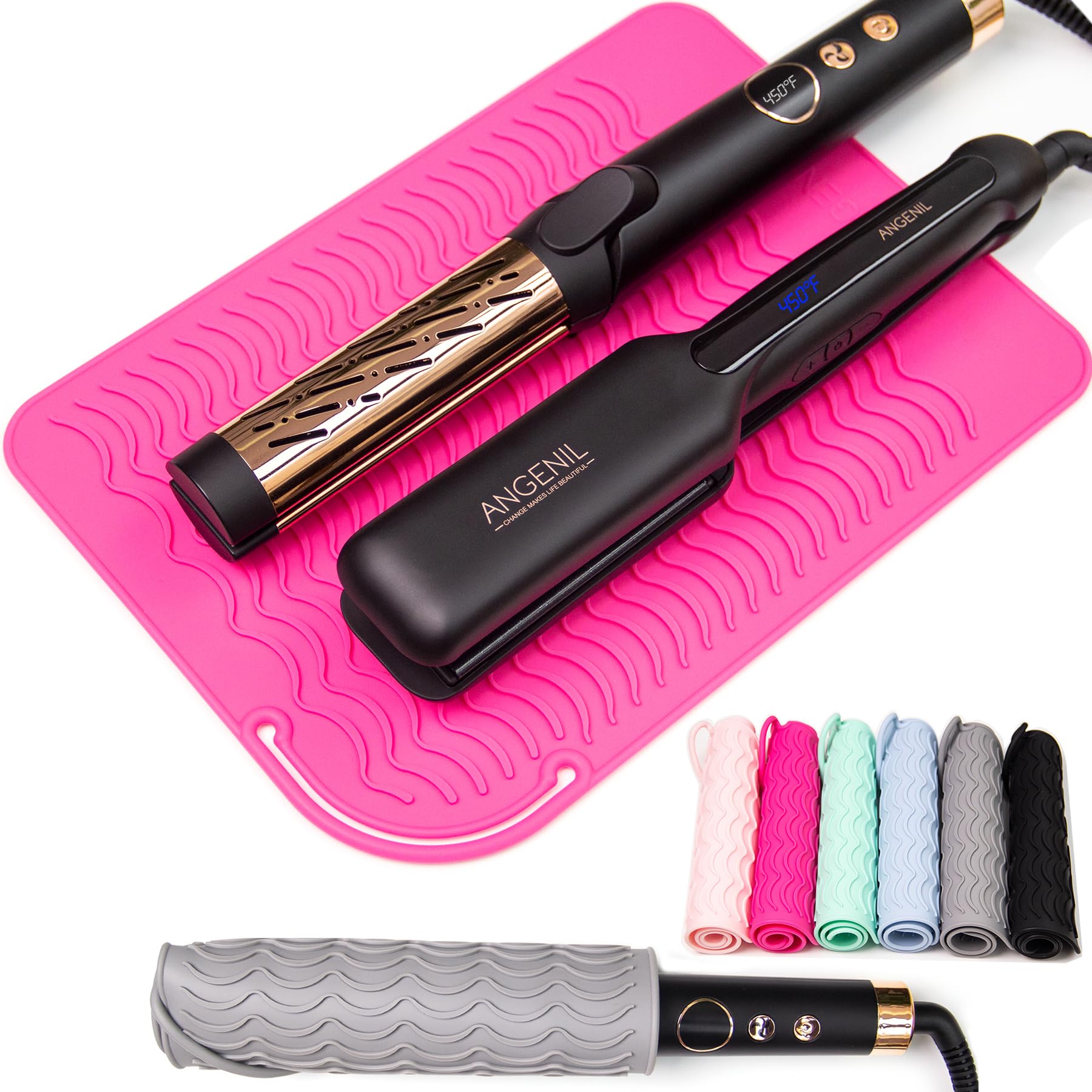 ANGENIL Pro Large Silicone Heat Resistant Mat Pad for Hot Hair Tools — Amazon image 11