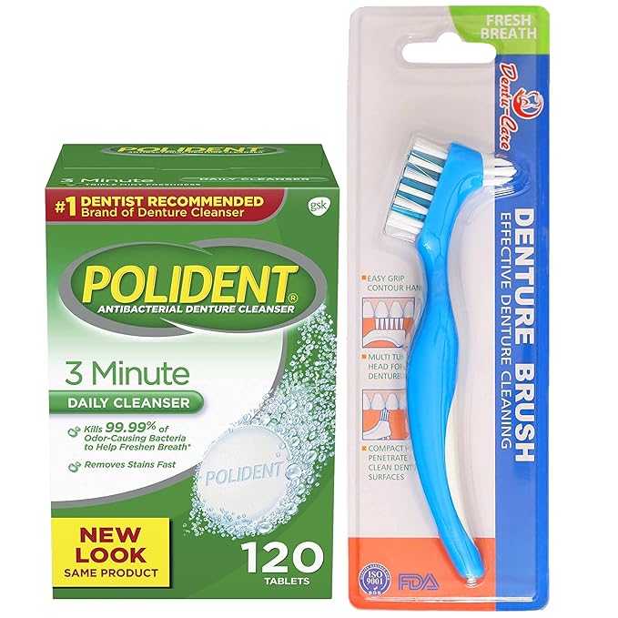 Polident 3 Minute Quick Denture Cleaner 120 Tablets In Triplemint
