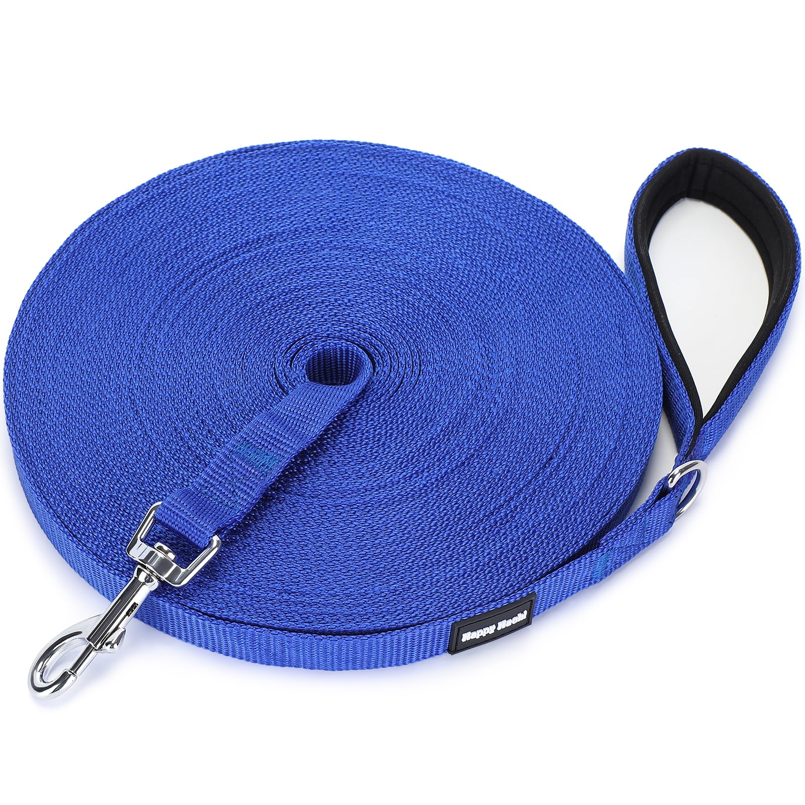 HAPPY HACHI Dog Training Lead, Long Line Nylon Leash for Small Medium Large Dogs Puppy Pets Recall Training