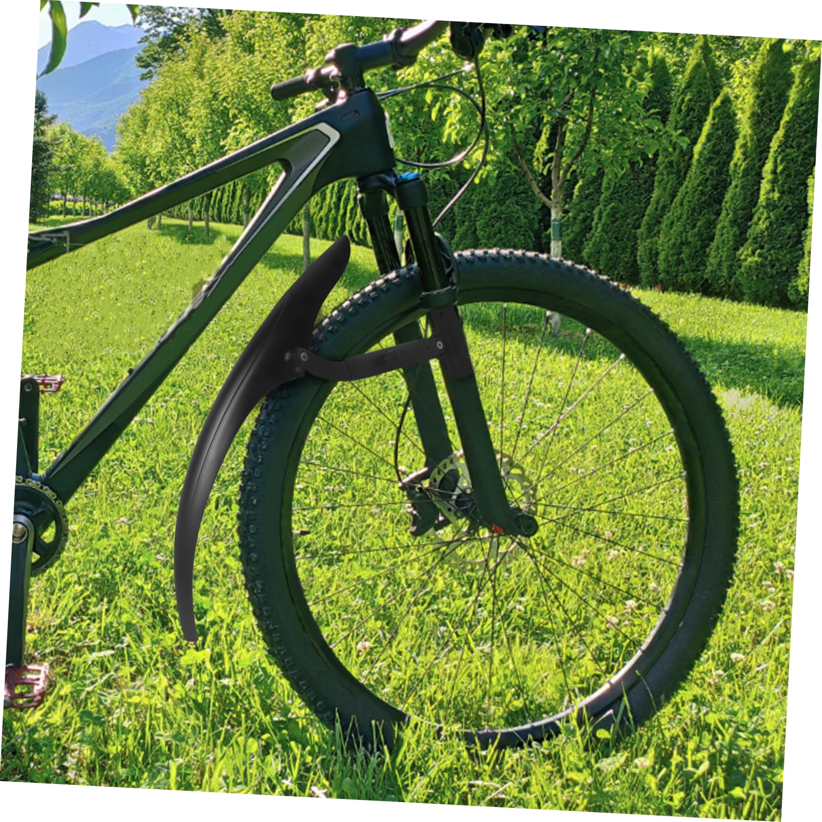 TOYANDONA 1 Juego Guardabarros Delantero para Bicicleta de y Carretera Protección Completa contra Barro Diseño de Secciones Accesorios de Bicicleta Color Negro