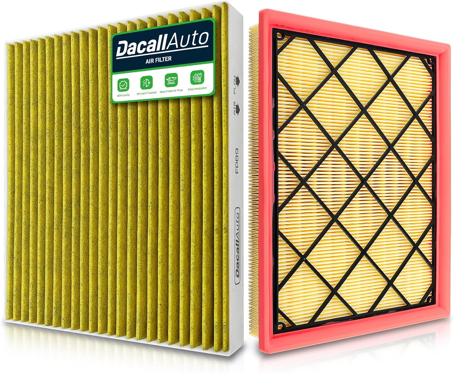 Activated Carbon Cabin & Engine Air Filter Set fit for Ford Escape 1.5L 2.0L Gas (2020-2022), Bronco Sport 1.5L 2.0L (2021-2025) - Gas Only, Not for Hybrid, Replace Part NO. JX6Z9601A FP89