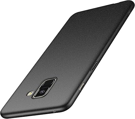 anccer Funda Samsung Galaxy A8 2018 [Serie Colorida] [Ultra-Delgado] [Ligera] Anti-rasgu?os Estuche para Samsung Galaxy A8 2018 (Grava Negro)