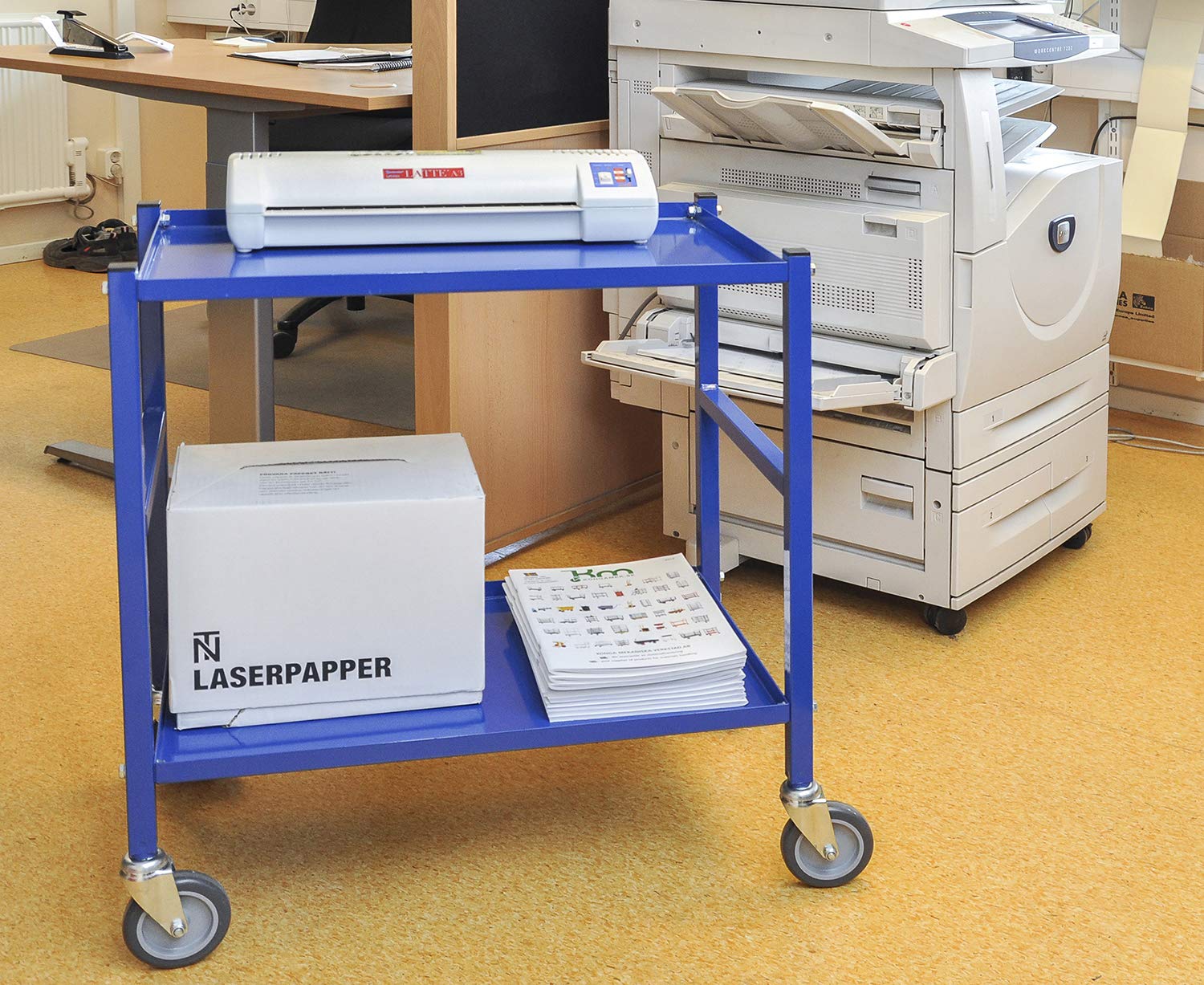 Tavolo carrello carrello carrellino carrello | kommi sionier carrello con 2 ripiani per scatole con der dimensioni 600 X 400 mm officina carrello