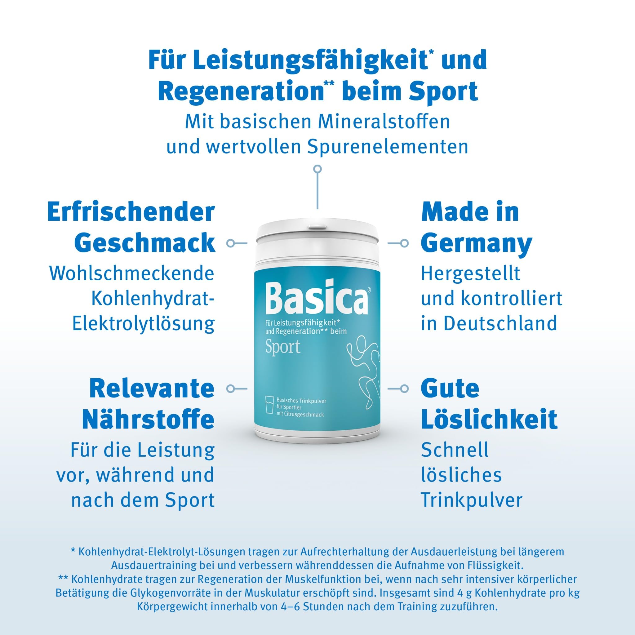 Basica Sport basisches Trinkpulver, 660 g Poudre