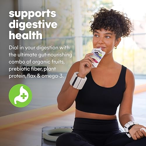 Miniatura 3 de Noka Superfood - Bolsas para batidos de frutas, mango y coco, aperitivos saludables con semillas de lino, proteína vegetal y fibra prebiótica