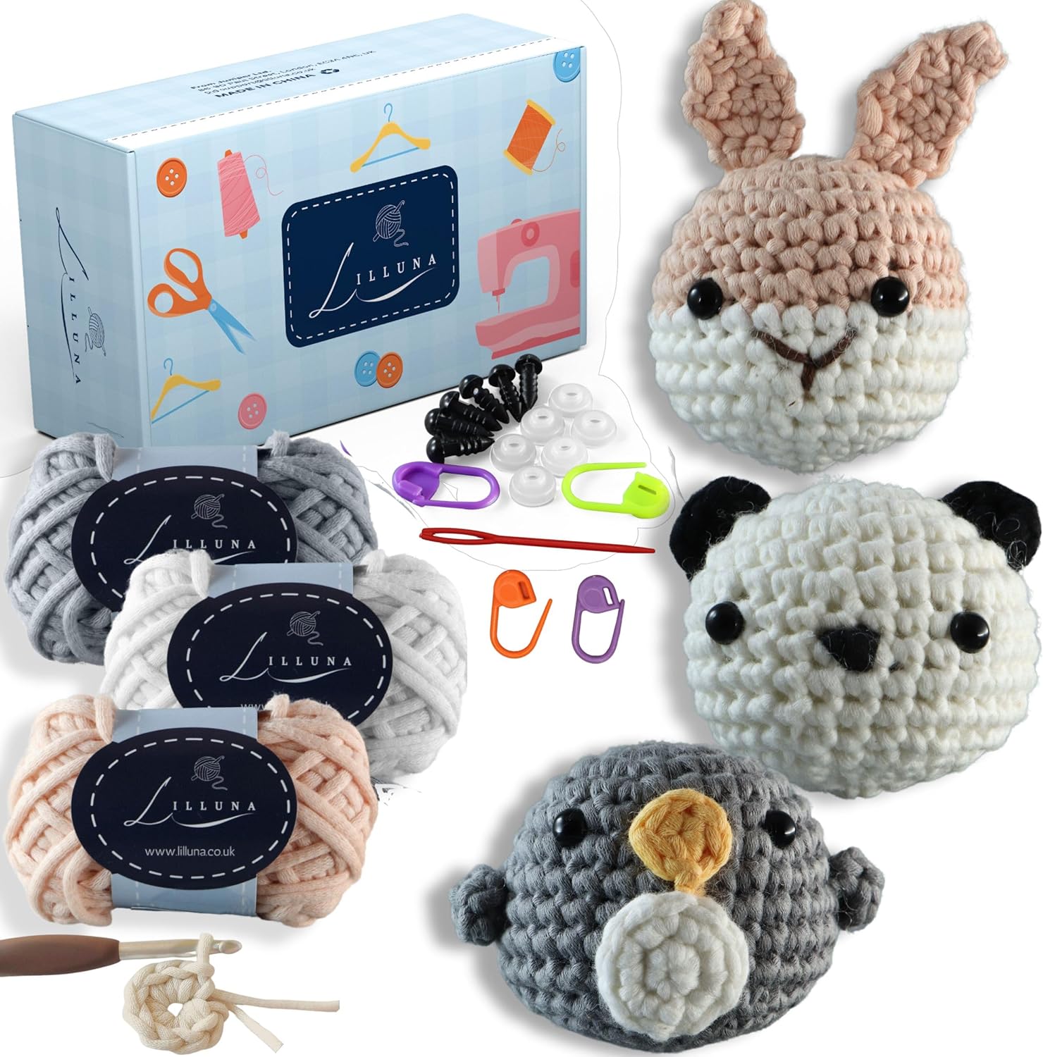 Lilluna Beginners Crochet Kit UK Specific Guides and Videos, Online