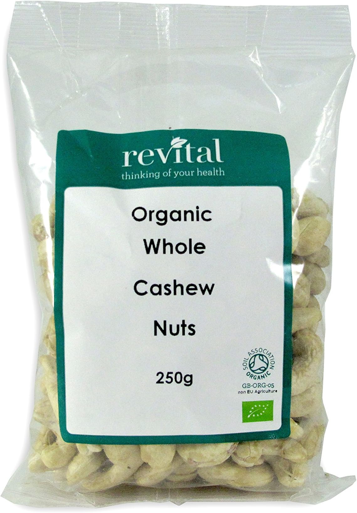 Revital Whole Foods Organic Cashew Nuts 250gr