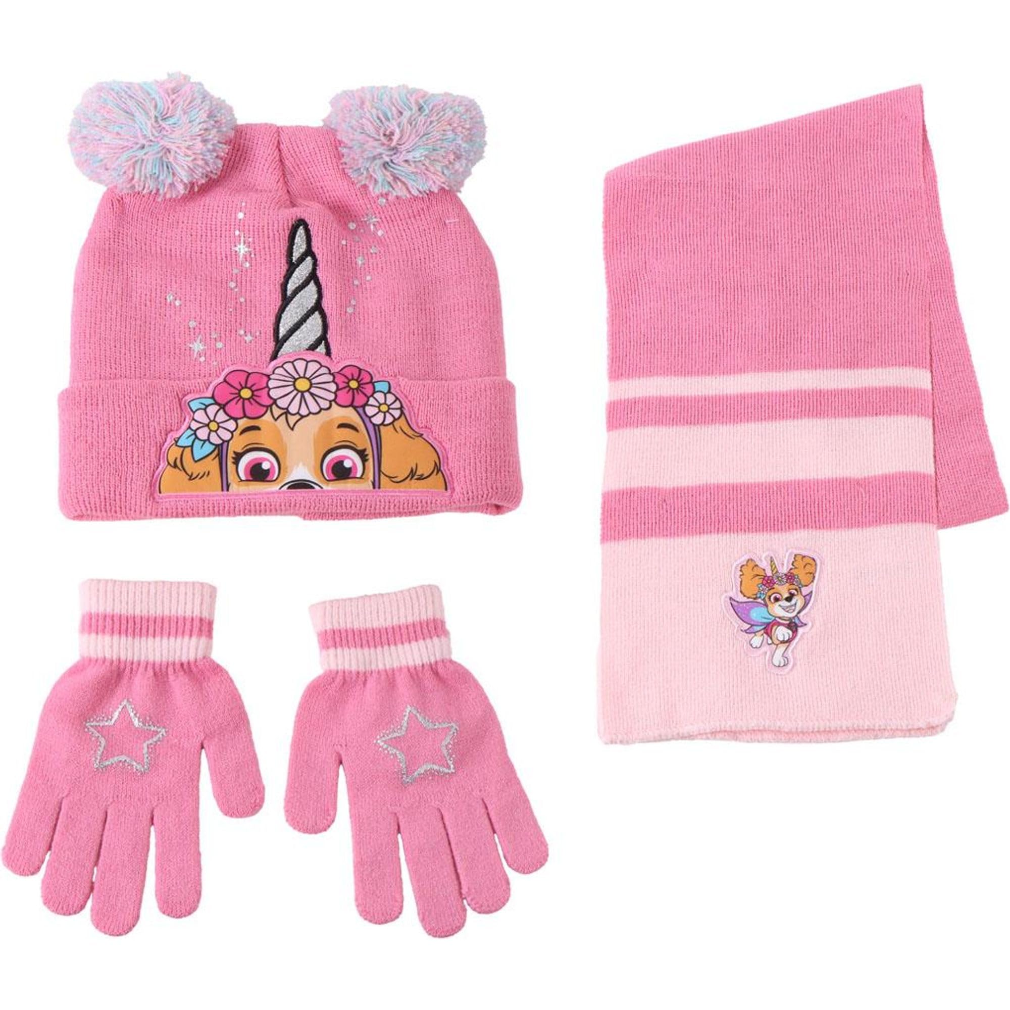 Pre School Pink 3 Piece Hat, Gloves, Scarf Winter Paw Patrol Set 2200010581