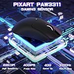 Attack Shark X11SE Ultra-Light Wireless Gaming Mouse, Tri-Mode-2.4G/USB-C Wired/BT, PixArt PAW3311 Gaming Sensor, 22KDPI, 5 Programmable Buttons for Laptop, PC, Mac Gamer (Black)