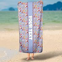 Vista 51 de Personalized Beach, Pool, Bath Towel for Kids - Robots, Custom Name/Text, Quick-Dry/Absorbent for Summer/Vacation/Children's Bathroom, Customized