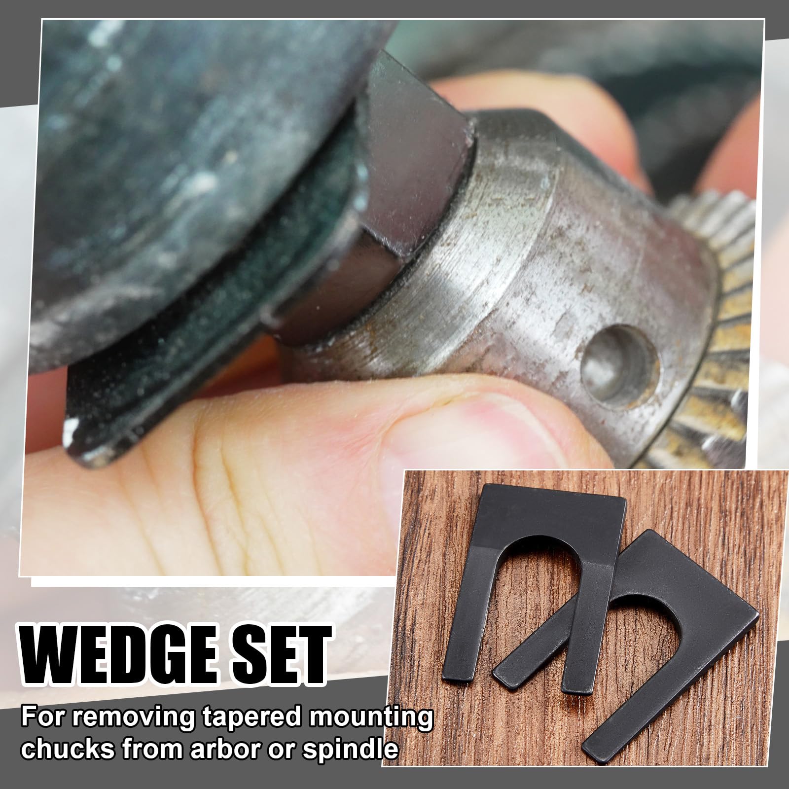 Tandefio 4-Pack Drill Chuck Removal Wedge Set - Compatible With JT6 & JT33 Tapers