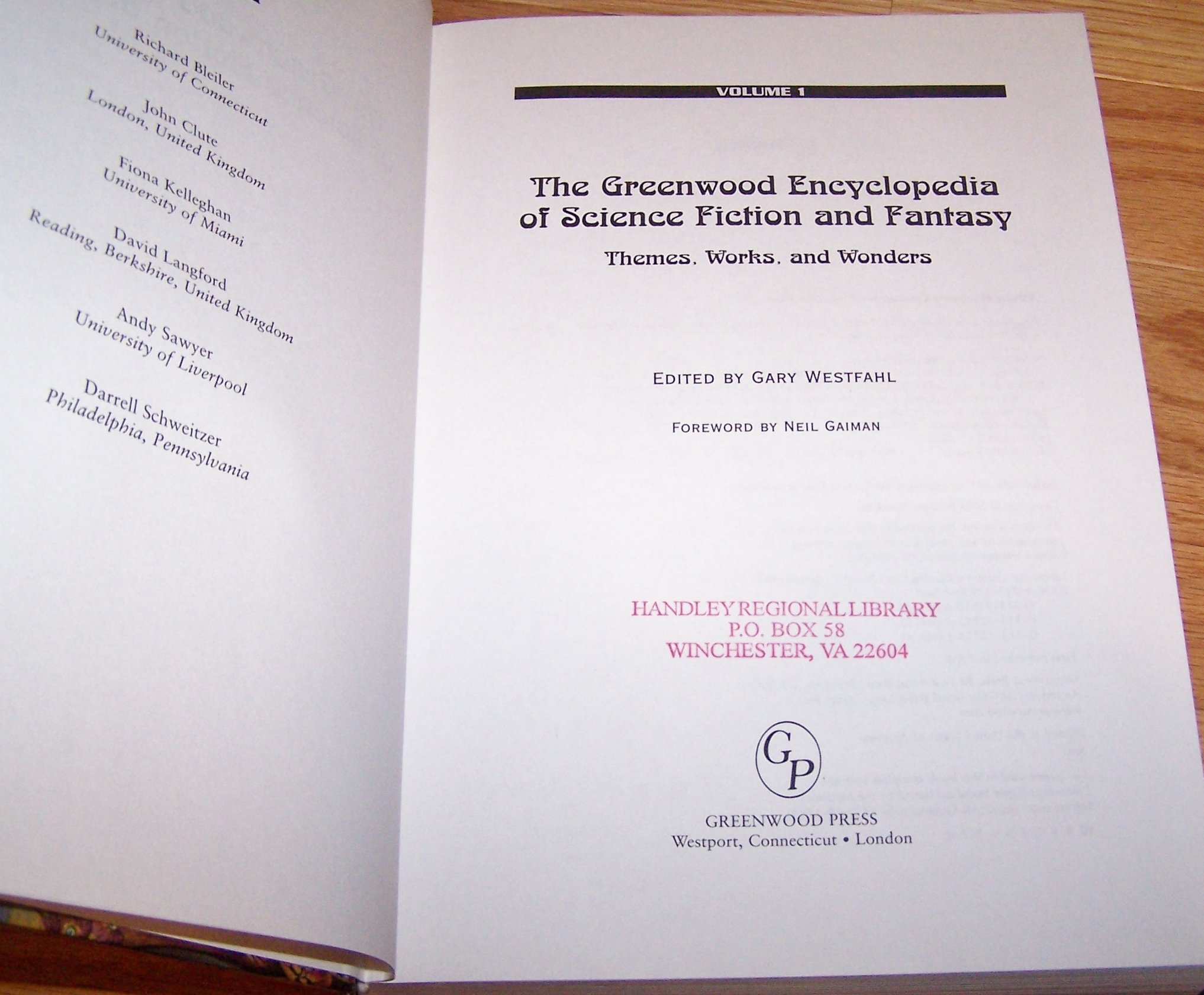 The Greenwood Encyclopedia of Science Fiction and Fantasy: Themes, Works, and Wonders