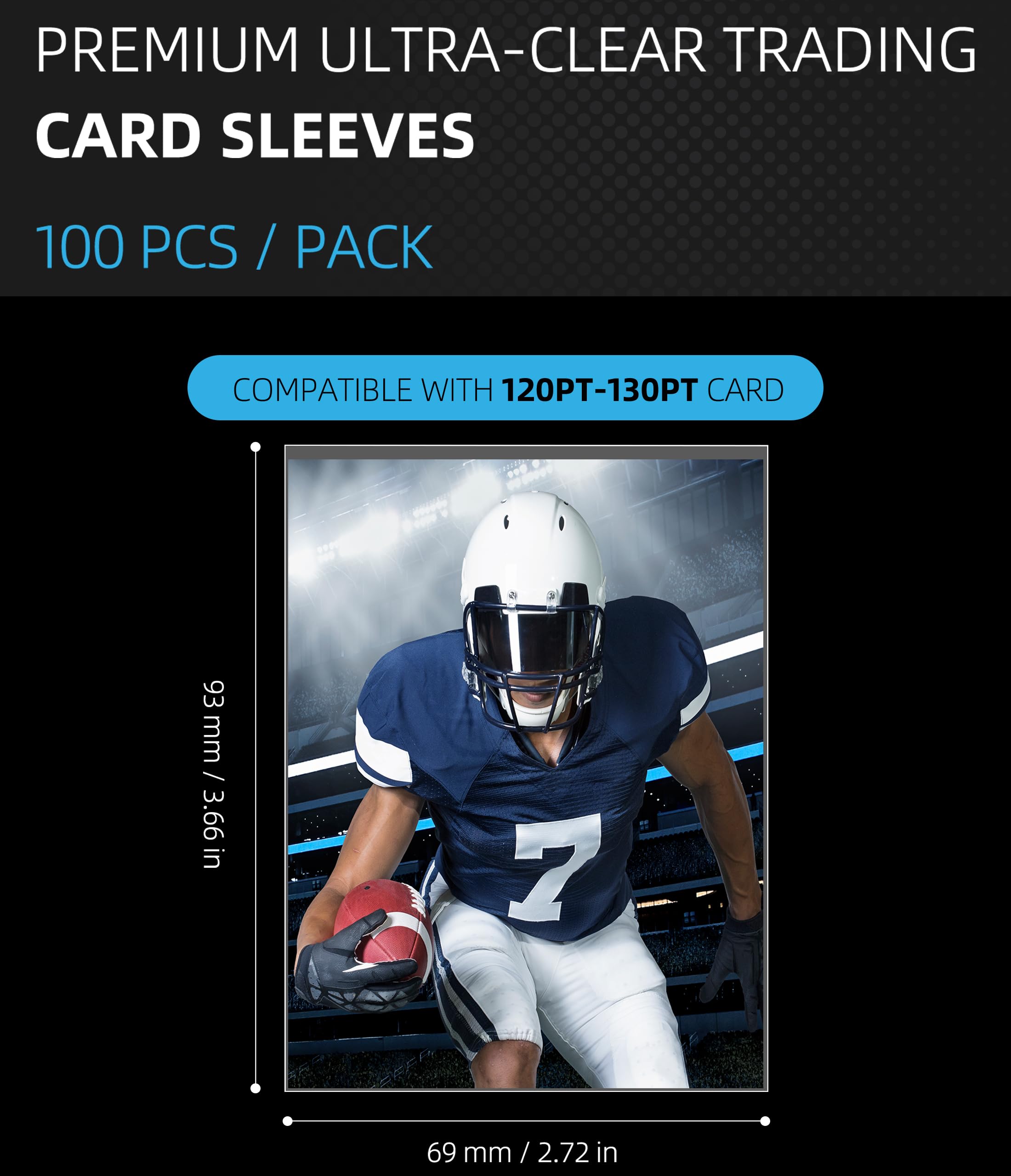 ARCHIVALPRO Premium Ultra-Clear Trading Card Sleeves for Standard Size Cards Fits Baseball, Football - Image 2