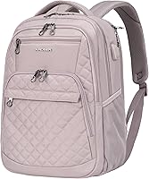 Vista 9 de KROSER Mochila de viaje para laptop, Acolchado, negro, 17 pulg., Moderno