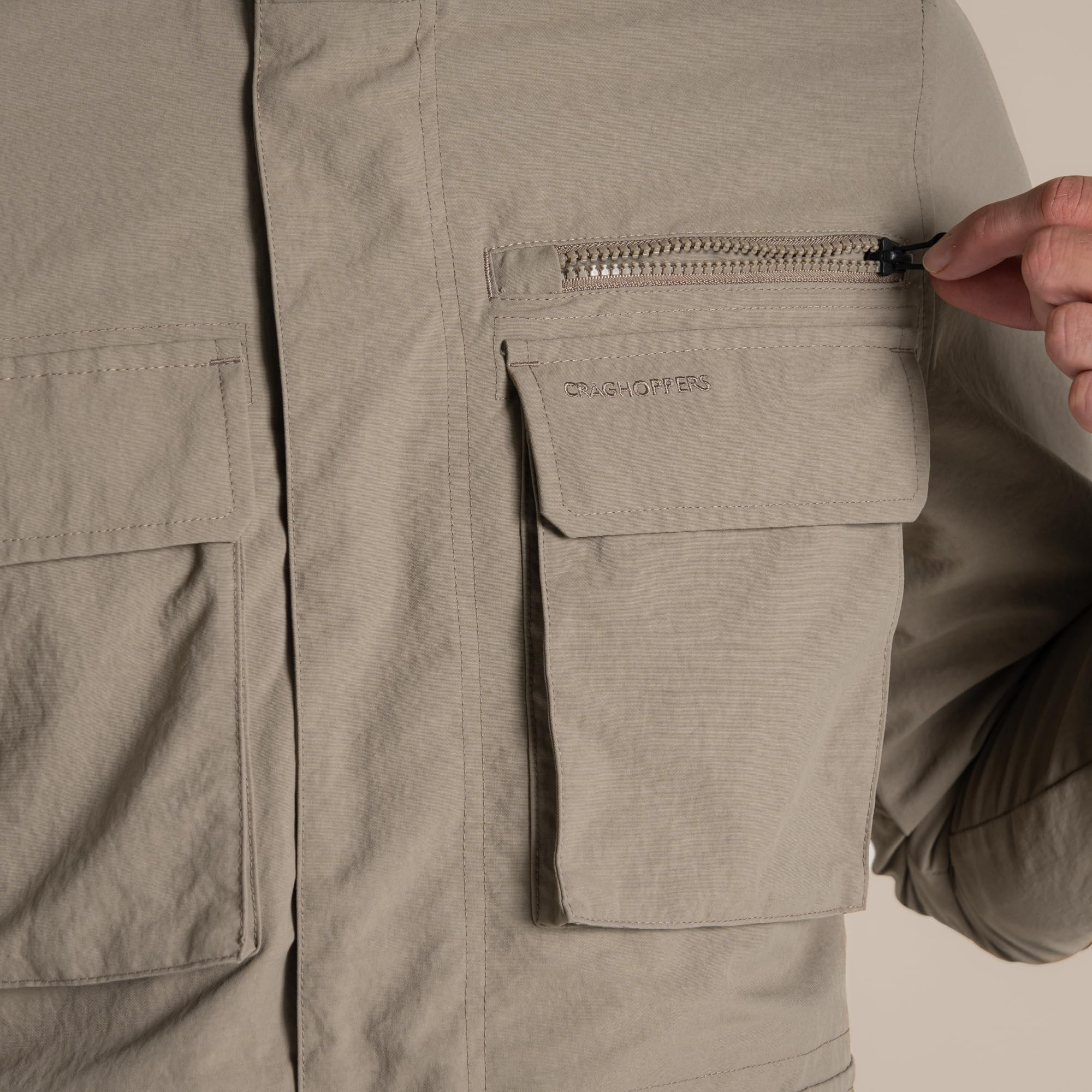 Craghoppers Herren NosiLife Adventure Jacket IV Anti-Insekten-Sonnenschutz-Wandermantel