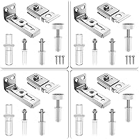 Vista 9 de Kit de Reparación de Herrajes para Puerta Plegable - 1 Paquete Kit de Herrajes para Puerta de Granero de Armario Bi-fold para Riel de 7/8" a 1