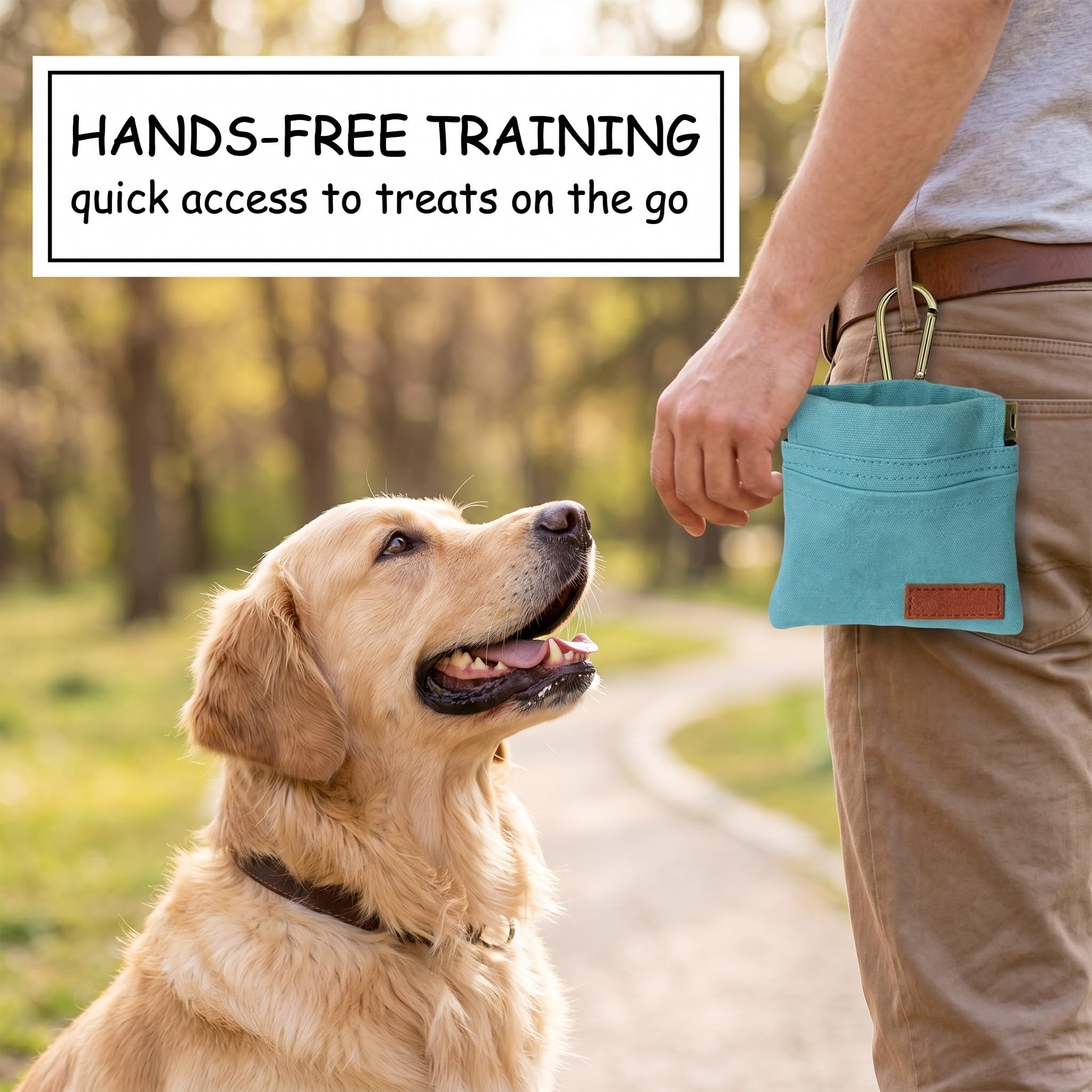 Porta Premietti per Cani,Mani Libere e Moschettone,Snack Porta Crocchette,Addestramento Cani Accessori,per Passeggiate,Agility e Sessioni di Allenamento