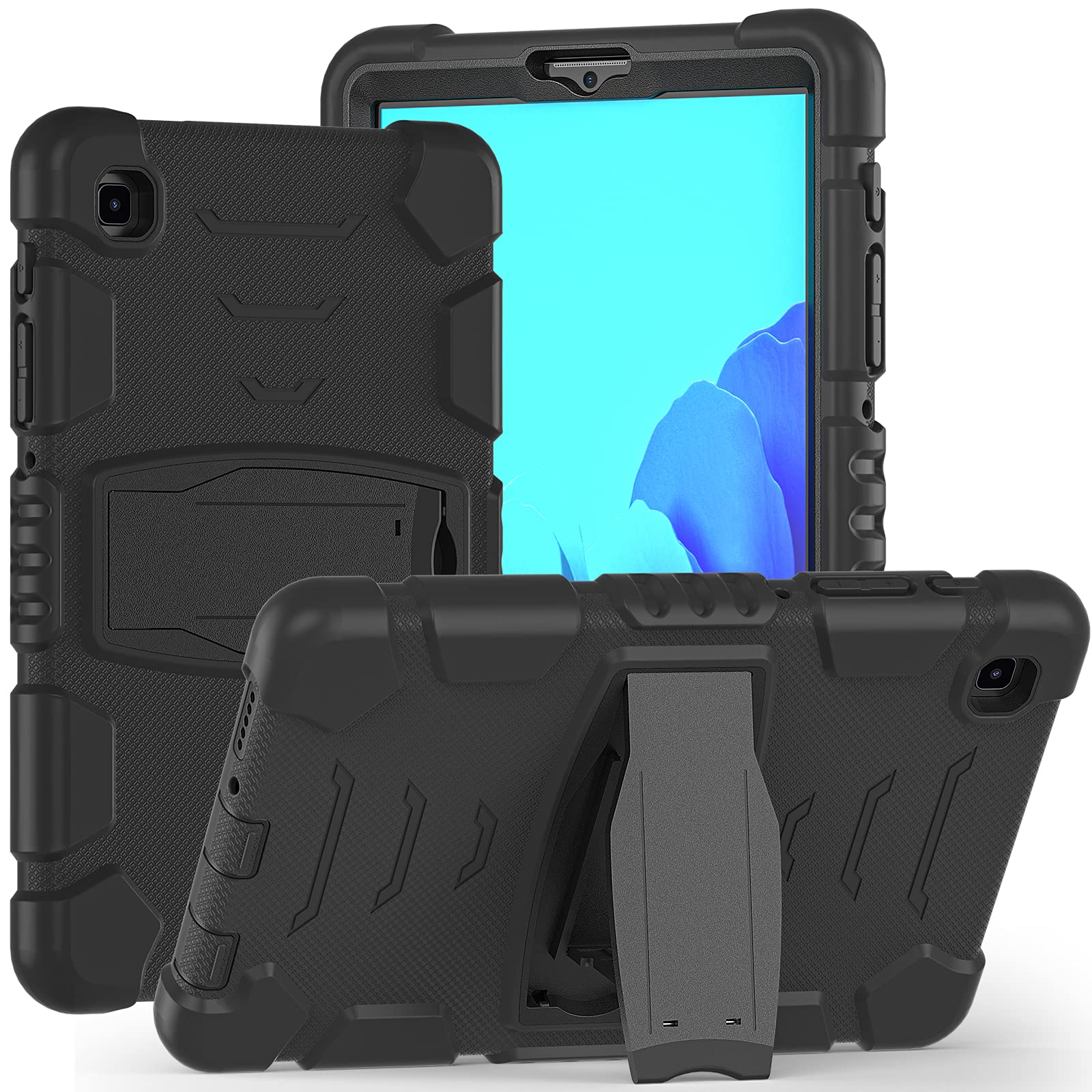AVAKOTCase for Galaxy Tab A7 Lite 8.7 Case, Heavy Duty Rugged Full-Body Hybrid Shockproof Drop Protection Cover for Samsung Galaxy Tab A7 Lite 8.7 2021 Model SM-T220 / SM- T225 (Black)