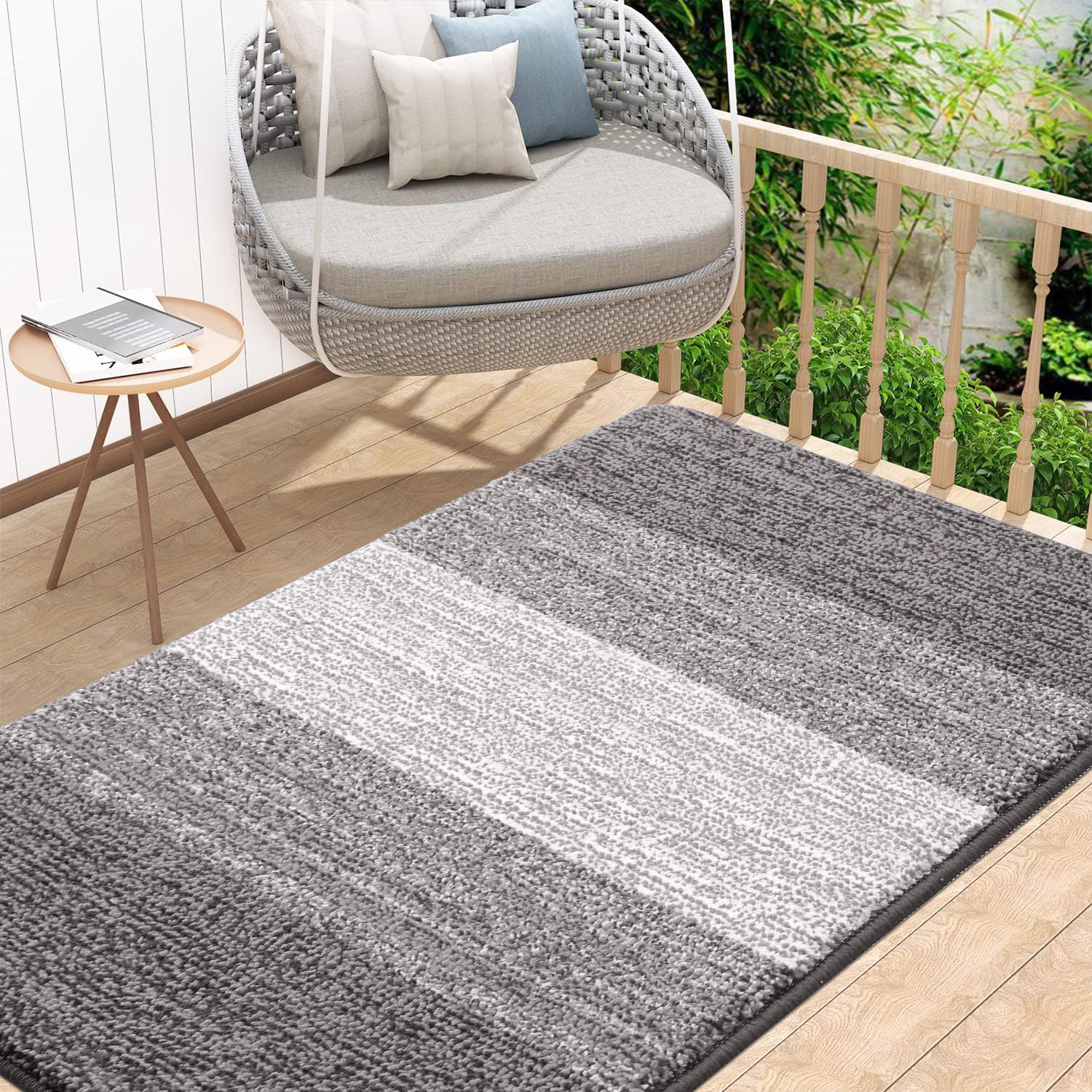 Homaxy Dirt Trapper Door Mats Indoor, 80x100cm, Light Grey
